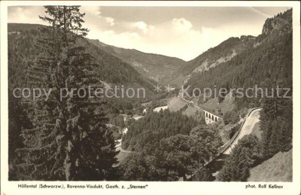 Foto Kellner Rolf Nr. 8344 Höllental Ravenna-Viadukt