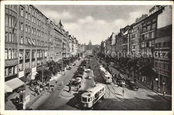 Strassenbahn Prag Wenzelsplatz Praha Vaclavske names