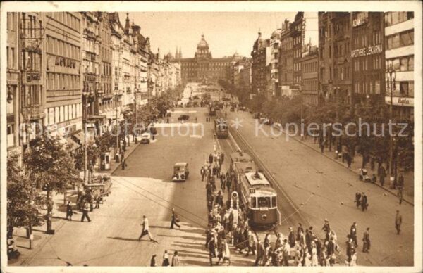 Strassenbahn Prag Wenzelsplatz Praha Vaclavske names