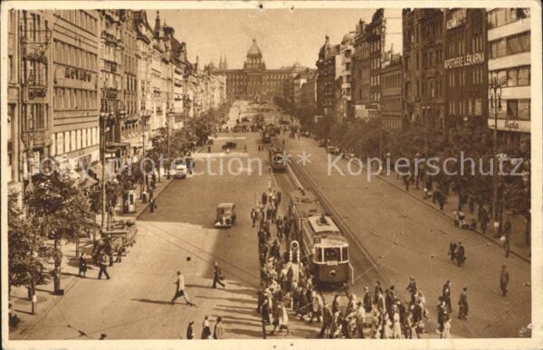 Strassenbahn Prag Wenzelsplatz Praha Vaclavske names