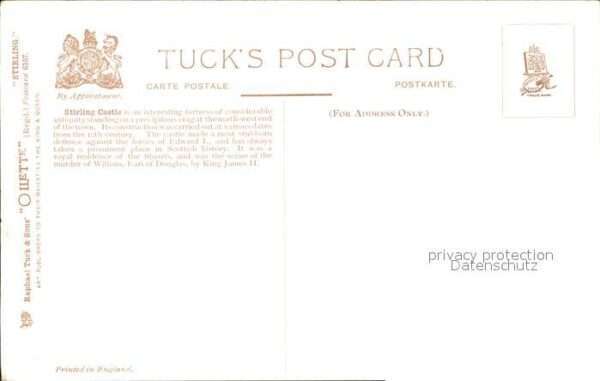 Verlag Tucks Oilette Nr. 6157 Stirling Castle – Bild 2