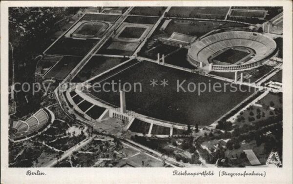 Stadion Berlin Reichssportfeld Fliegeraufnahme