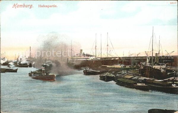 Hafenanlagen Hamburg Dampfer Boote