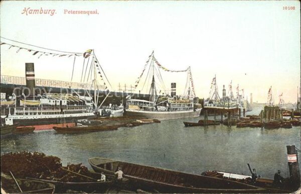 Dampfer Binnenschifffahrt Hamburg Petersenquai