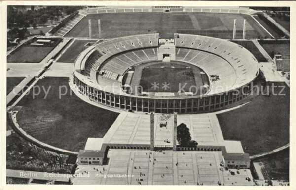 Stadion Berlin Reichssportfeld Fliegeraufnahme