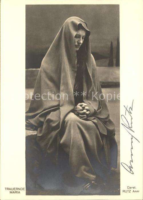 Passionsspiele Oberammergau Maria Rutz Anni Autogramm