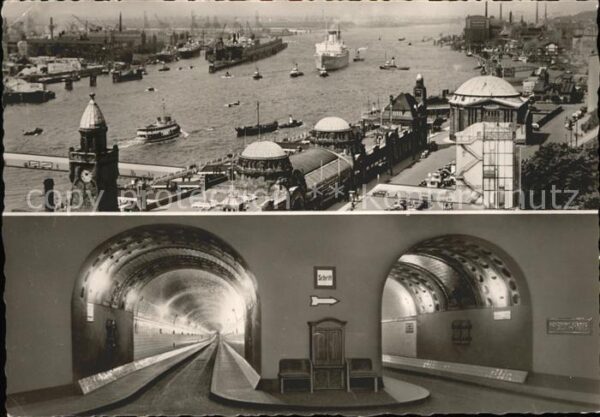 Hafenanlagen Hamburg Elbtunnel