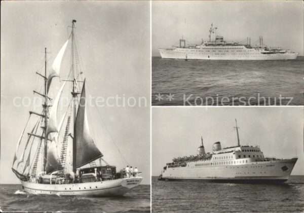 Segelboote Wilhelm Pieck Ozeandampfer Fährschiff S