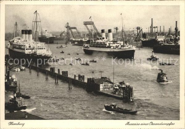 Dampfer Oceanliner Hamburg Hafen