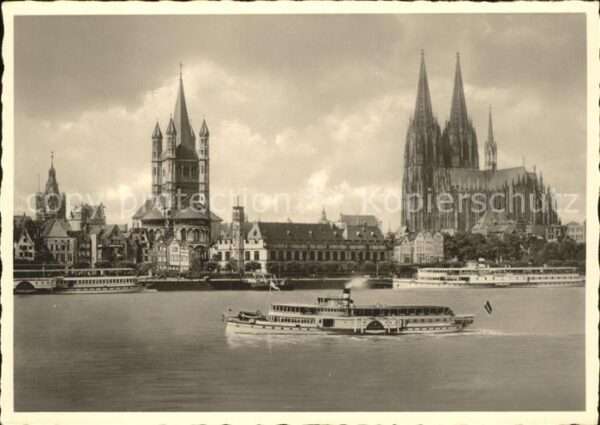 Dampfer Seitenrad Köln am Rhein Dom Rheingold-Serie Nr. 2