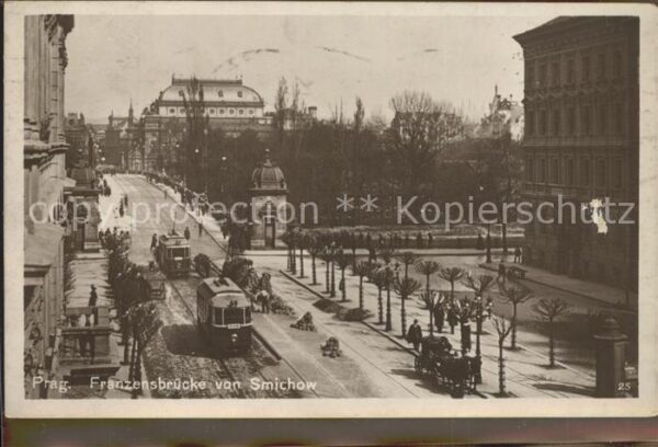Strassenbahn Prag Franzensbrücke Smichow