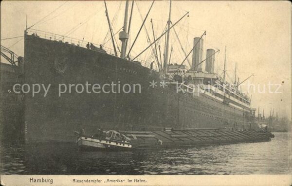 Dampfer Oceanliner Amerika Hamburg Hafen