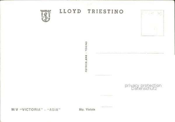 Dampfer Oceanliner M/V Victoria-Asia Lloyd Triestino – Bild 2