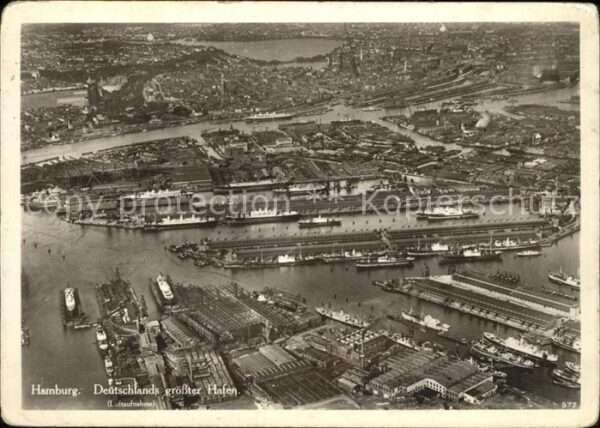 Hafenanlagen Hamburg Fliegeraufnahme
