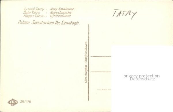 Tatry Vysoke Gebirge Palace Sanatorium – Bild 2