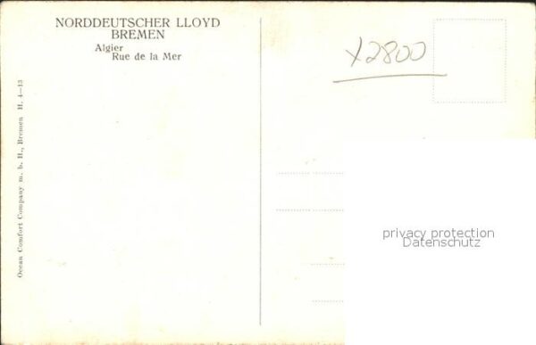 Algiers Rue de la Mer Norddeutsche Lloyd Bremen – Bild 2