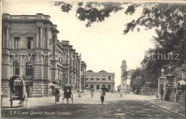 Colombo Ceylon Sri Lanka Queens House Pferdekutschen