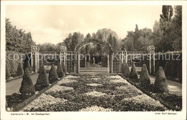 Foto Kellner Rolf Nr. 3783 Karlsruhe Stadtgarten Wolffanlage