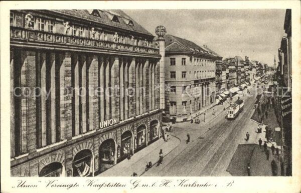 Strassenbahn Karlsruhe Union Vereinigte Kaufstätten