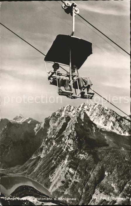Foto Baumann E. Nr. 295 Jennerbahn Watzmann Königssee