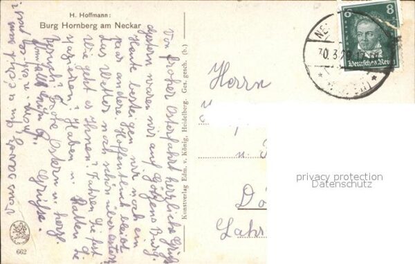 Hoffmann Heinrich Burg Hornberg am Neckar Nr. 662 – Bild 2