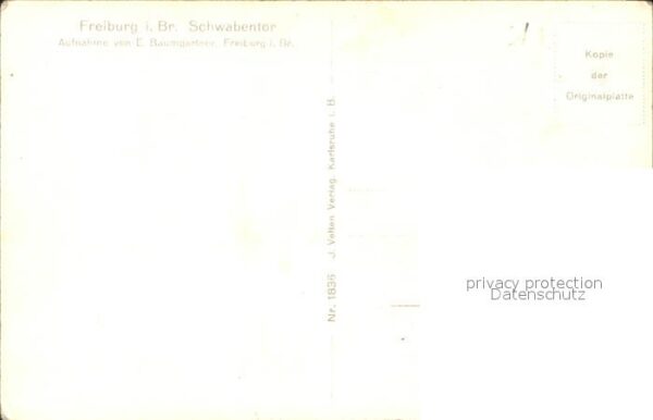 Foto Baumgartner E. Nr. 1836 Freiburg im Breisgau Schwabentor – Bild 2