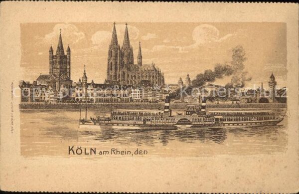 Dampfer Seitenrad Köln am Rhein