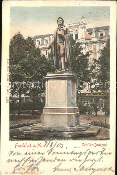 Schiller Friedrich Denkmal Frankfurt am Main