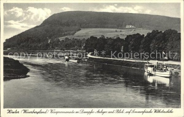 Dampfer Binnenschifffahrt Höxter Weserpromenade Wilhelmshöhe