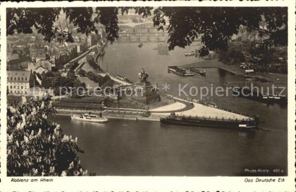 Foto Kratz Nr. 495 a Koblenz am Rhein Das Deutsche Eck