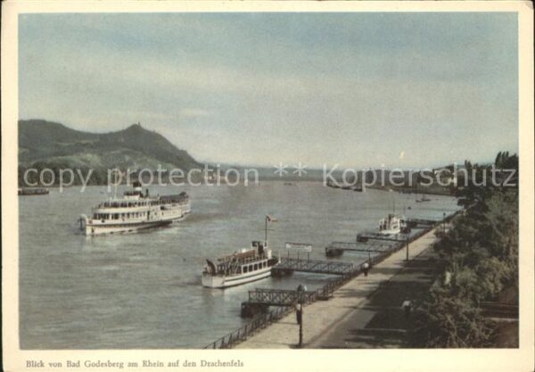 Dampfer Binnenschifffahrt Bad Godesberg Drachenfels