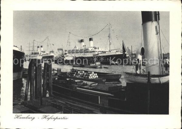 Dampfer Oceanliner Hamburg Hafenpartie