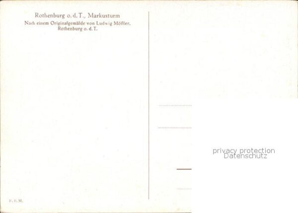 Moessler L. Rothenburg ob der Tauber Markusturm – Bild 2