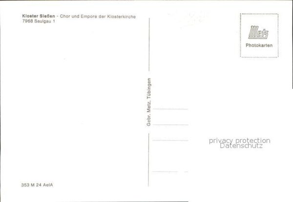 Kirchenorgel Kloster Siessen Chor Saulgau – Bild 2