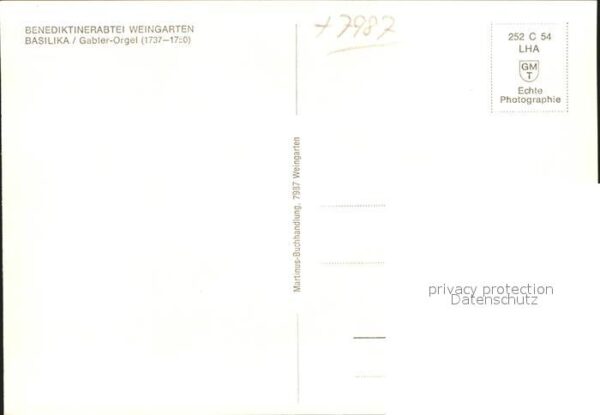 Kirchenorgel Benediktinerabtei Weingarten Basilika – Bild 2