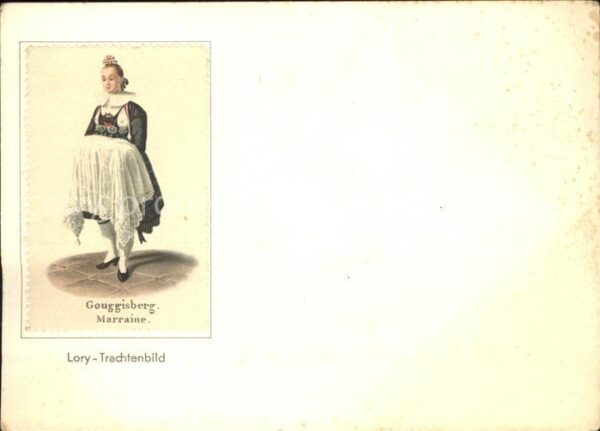 Trachten Schweiz Gouggisberg Marraine Lory Trachtenbild