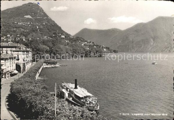 Dampfer Binnenschifffahrt Lugano Monte Bre