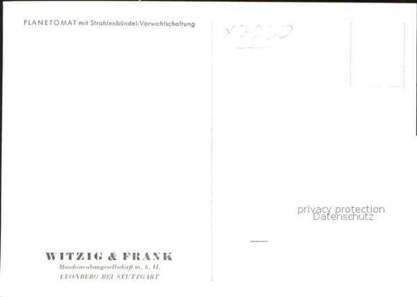 Maschinen Planetomat Strahlenbündel-Vorwahlschalt – Bild 2
