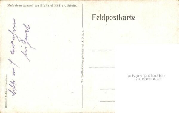 Kuenstlerkarte Richard Müller Sebnitz – Bild 2