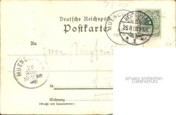 Kley Schlossgarten Karlsruhe Litho – Bild 2
