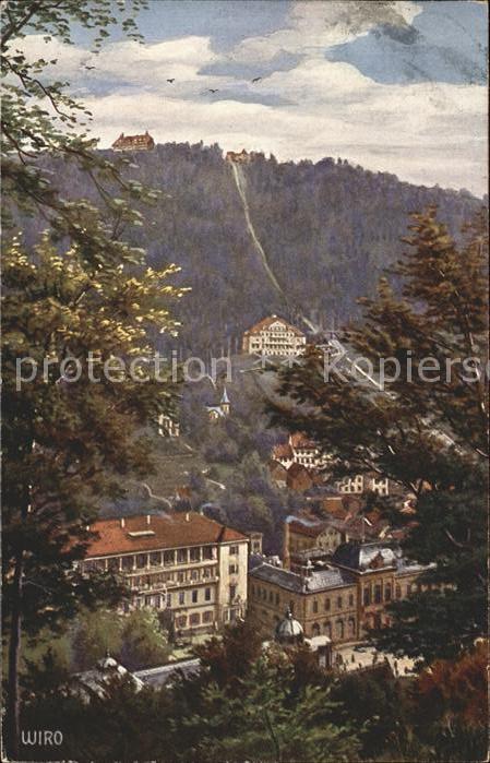 Verlag WIRO Wiedemann Nr. 2747 A Wildbad Sommerberg Bergbahn
