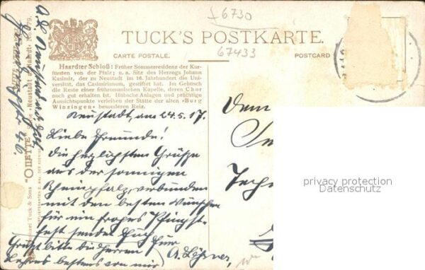 Verlag Tucks Oilette Nr. 779 Neustadt an der Hardt Haardter Schl – Bild 2