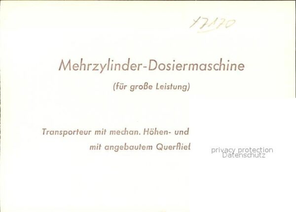 Maschinen Mehrzylinder-Dosiermaschine Ganzhorn un – Bild 2