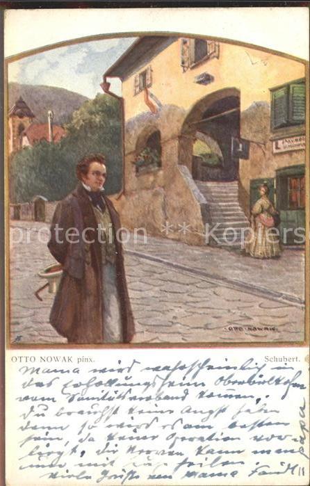 Schubert Franz Künstlerkarte Otto Nowak Galerie Wiener