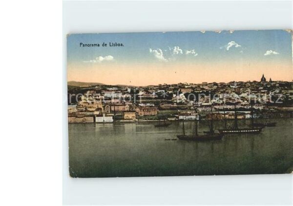 Lisboa Hafenpartie Schiffe