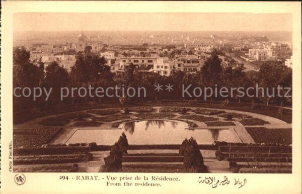 Rabat Marokko Vue prise de la Residence