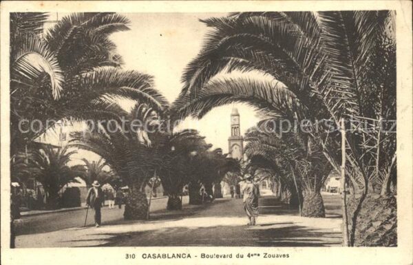 Casablanca Boulevard 4eme Zouaves
