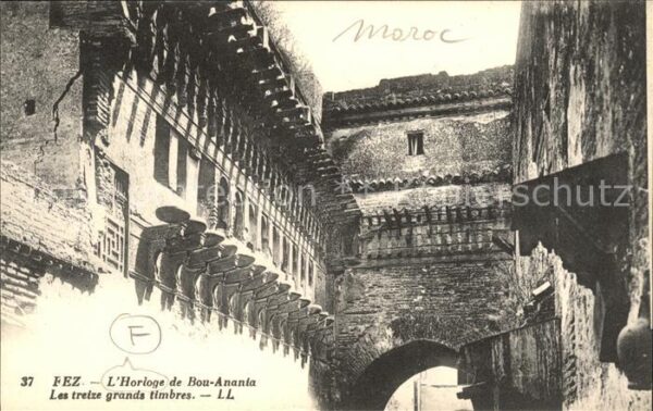 Fes Fez Maroc Horloge Bou Anania