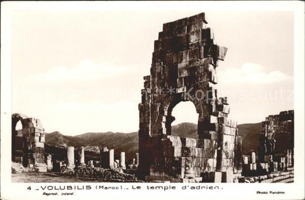 Volubilis Le temple adrien