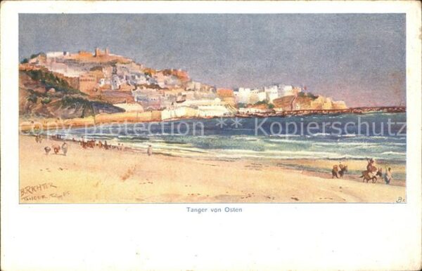 Tanger Tangier Tangiers von Osten Künstlerkarte Nr. 20 B. Richt